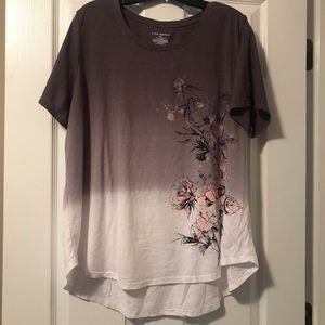 NWOT Lane Bryant Dip-Dye Graphic Tee